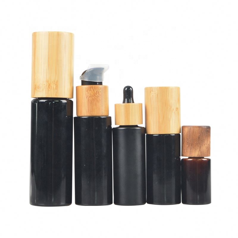 Factory Direct 60Ml Black Airless With Pump Glass Bottle Dropper
