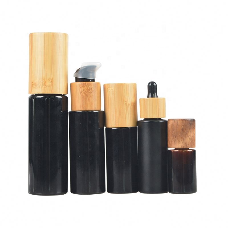 Factory Direct 60Ml Black Airless With Pump Glass Bottle Dropper