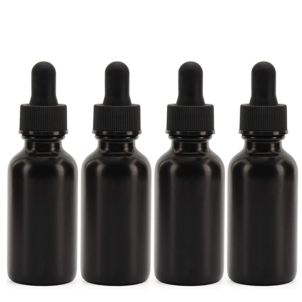 Factory Direct Black Coated Glass UV Resistant Eye Dropper Bottles UV Glass Pipette Dropper for Essential Oil Safe Bottles