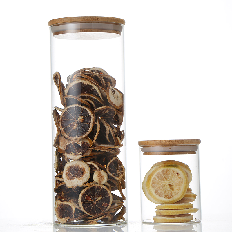 Factory Direct Prices Tube Food Storage Jar Silicone Storage Jar Seals Glass Storage Jar Stackable