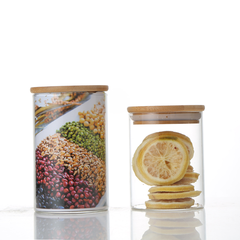 Factory Direct Prices Tube Food Storage Jar Silicone Storage Jar Seals Glass Storage Jar Stackable