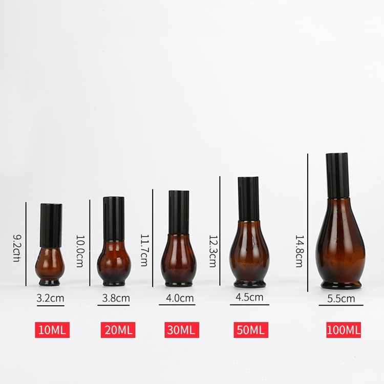 Factory Direct Sale 10ml 20ml 30ml 50ml 100ml glass perfume Amber spray bottle lotion pump bottle