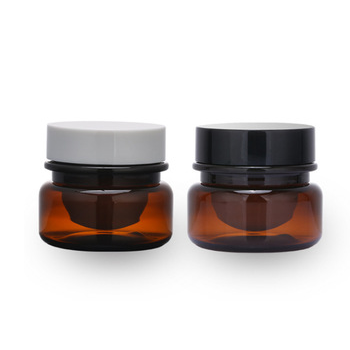 Factory Direct Sale 30g PET Cosmetic Amber Cream Jar Double-deck Plastic Jar with Lid