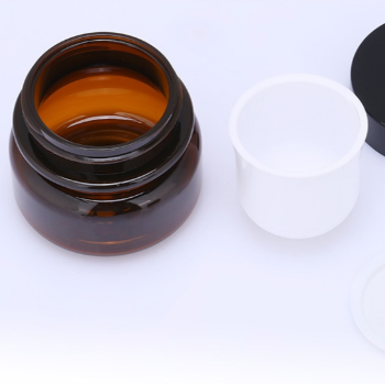 Factory Direct Sale 30g PET Cosmetic Amber Cream Jar Double-deck Plastic Jar with Lid