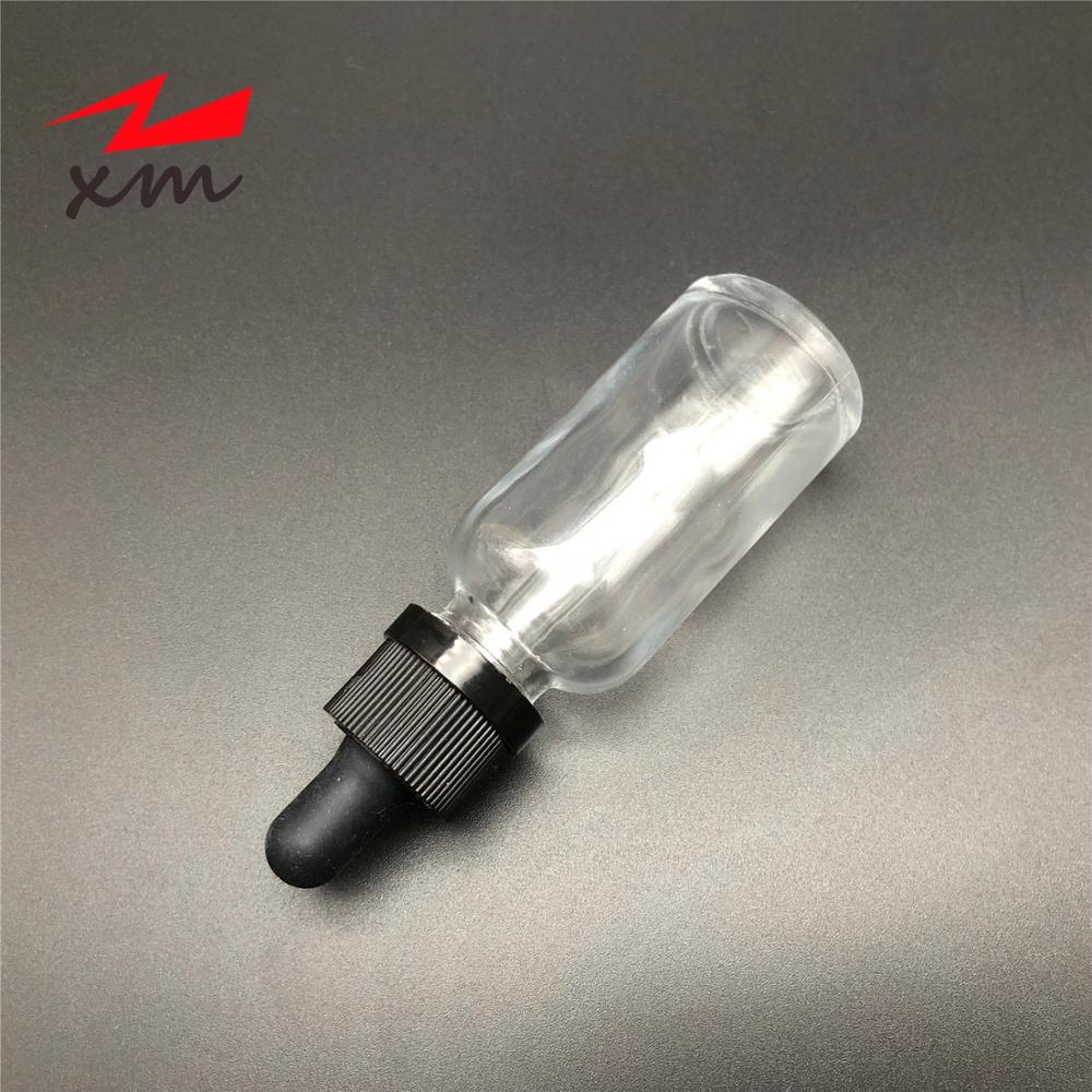 Factory Direct Sale 60ml clear glass dropper bottle with glass droop for e liquid e juice