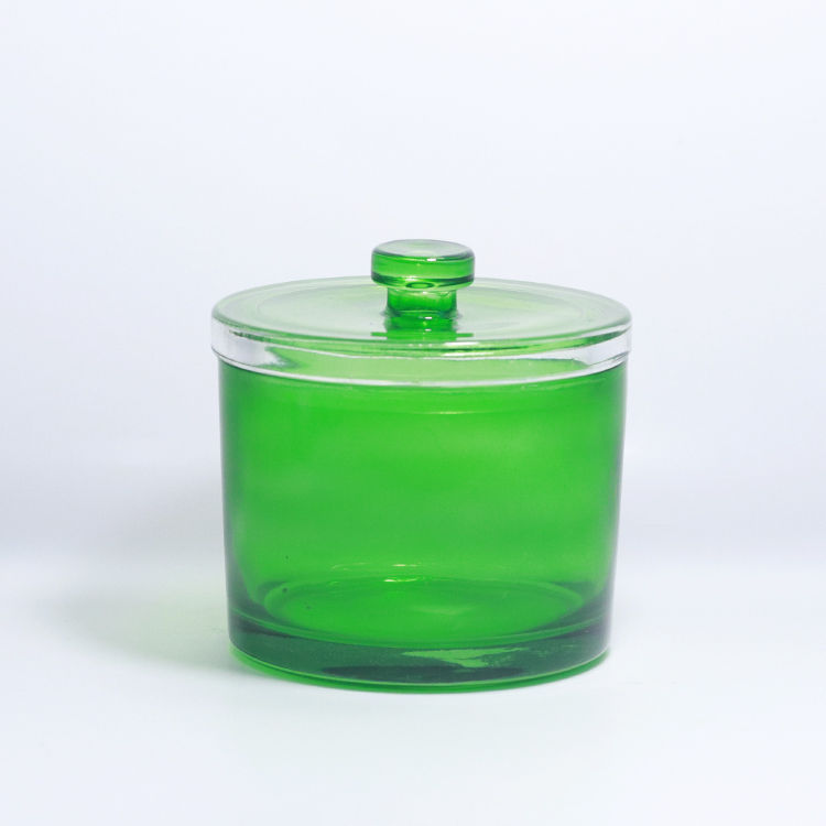 Factory Direct Sale Custom Color Durable Sealed Glass Storage Jar With Lid Transparent Candy Jar