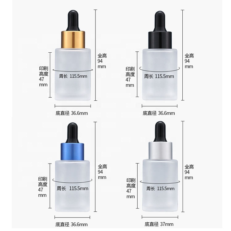 Factory Direct Sale Empty Glass Serum Essential Oil Dropper Bottle 30Ml 50Ml 60ML Glass Bottle