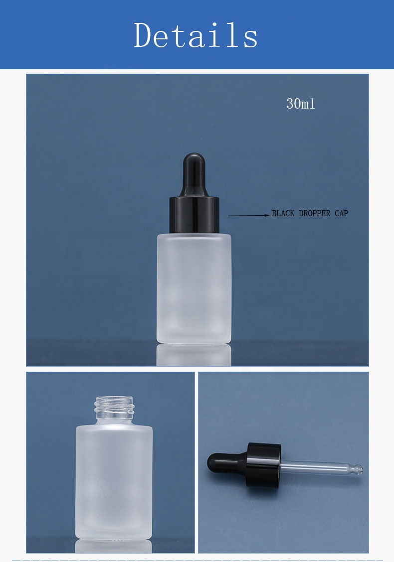 Factory Direct Sale Empty Glass Serum Essential Oil Dropper Bottle 30Ml 50Ml 60ML Glass Bottle