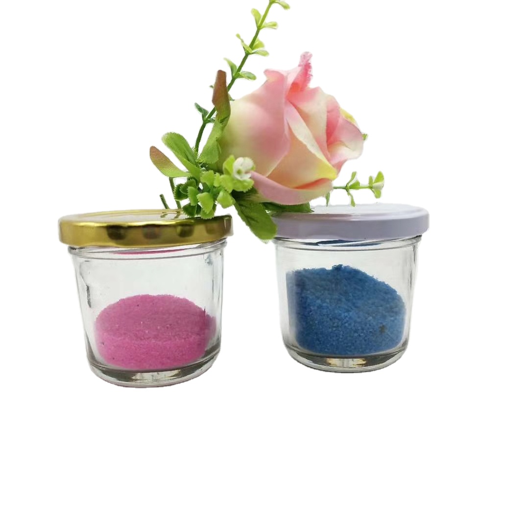 Factory Direct Sale Flint Round 75g 100g Customize Wholesale Empty Caviar 2 oz Glass Jar Food with Cap