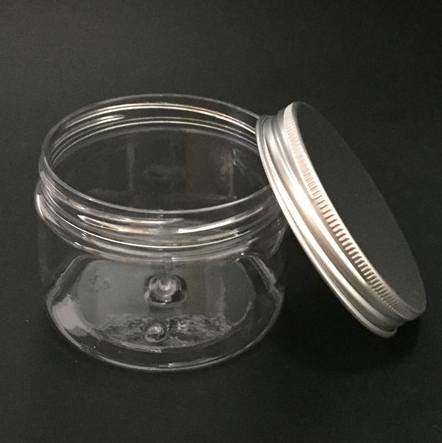 Factory Direct Sale High Quality Cosmetic Plastic PET Cream Jar with Aluminum Lids