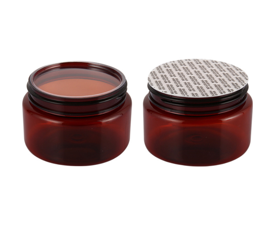 Factory Direct Sale High Quality Cosmetic Plastic PET Cream Jar with Aluminum Lids