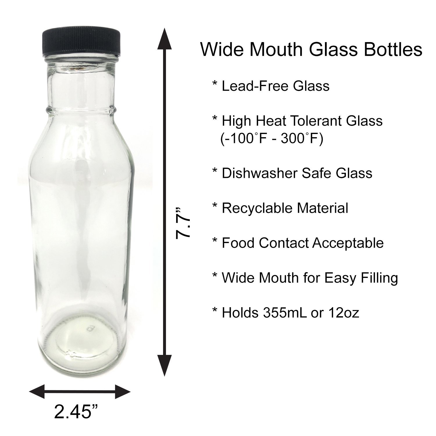 Factory Direct Sale Hot sale Customize 12 oz Glass Bottle for Sauces Manufacturers