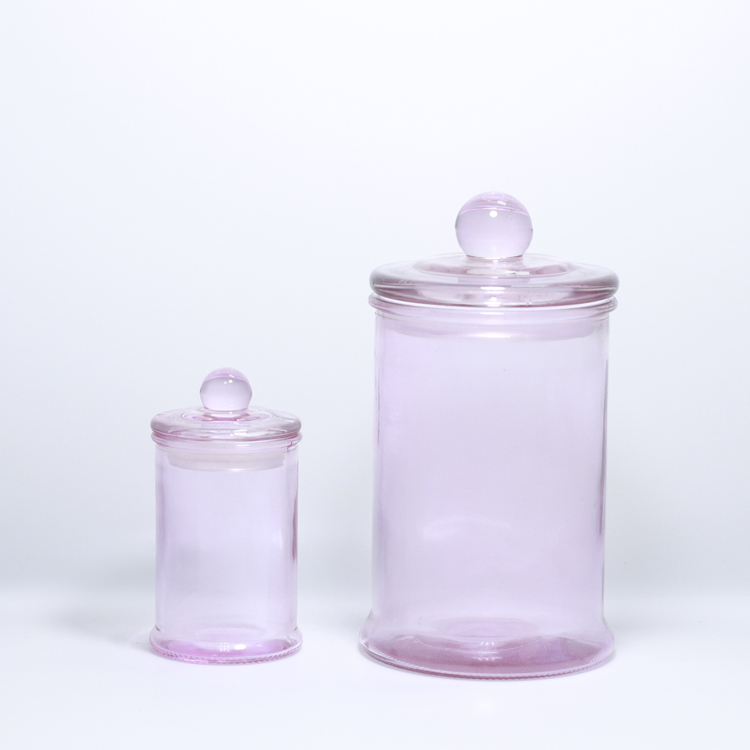 Factory Direct Sale Practical Blue Glass Jars For Tea Custom Candy Jars Glass Wedding Decorative