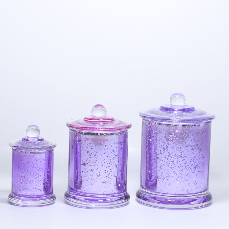 Factory Direct Sale Practical Blue Glass Jars For Tea Custom Candy Jars Glass Wedding Decorative