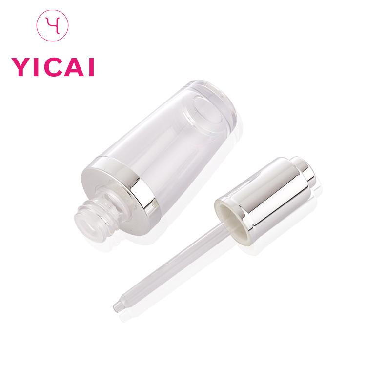 Factory Direct Sale Serum Electroplate 30ml 50ml 60ml Clear Glass Dropper Bottle