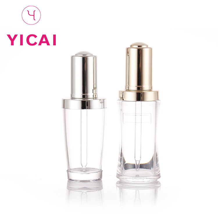 Factory Direct Sale Serum Electroplate 30ml 50ml 60ml Clear Glass Dropper Bottle