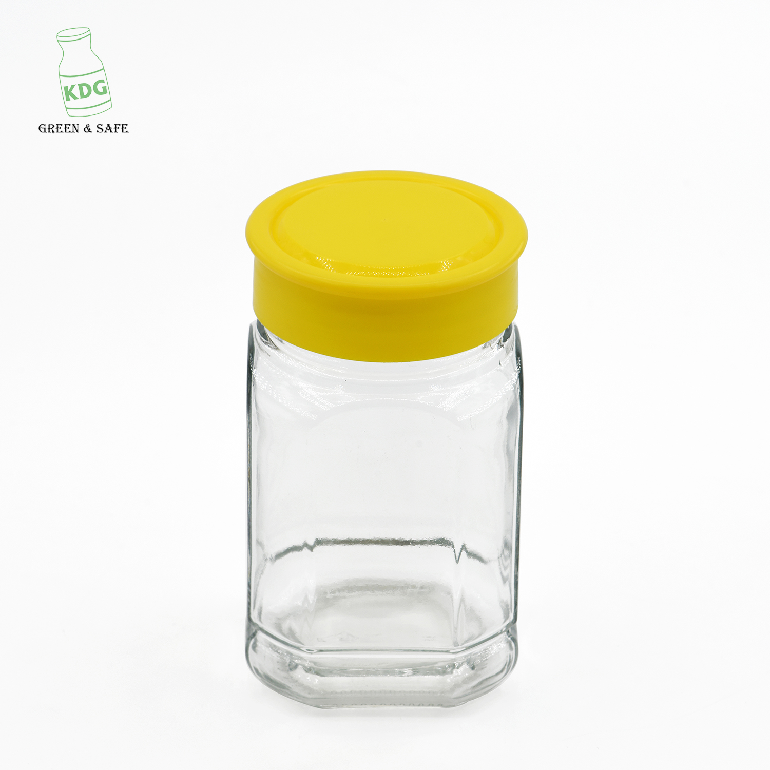 Factory Direct Sale Storage Empty Clear Square Screw Top Kitchen Glass Jars Food