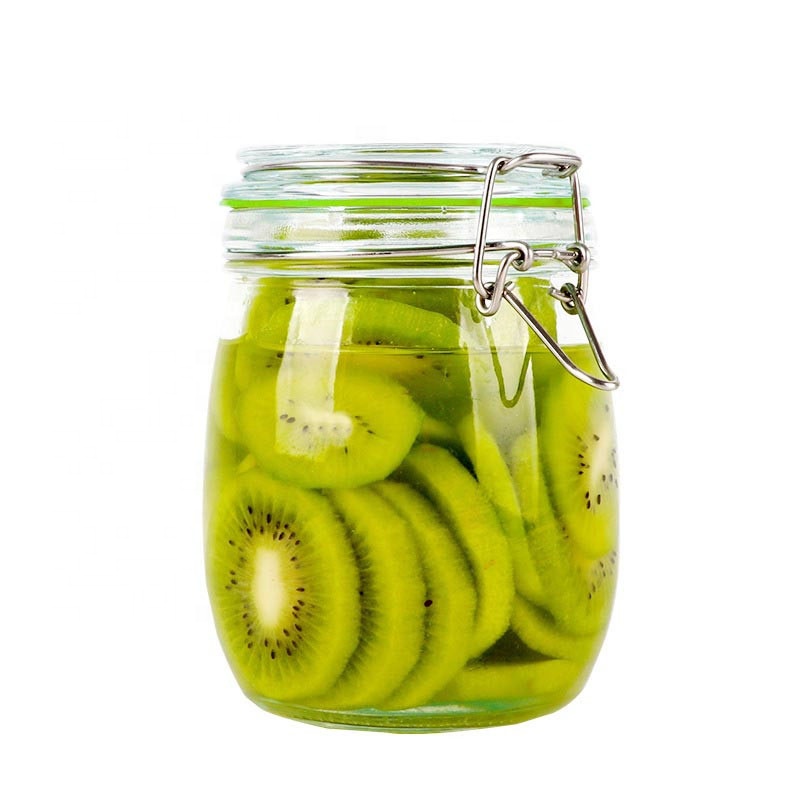 Factory Direct Sale Wholesale Round Airtight Storage Glass Jars And Bottles For Food