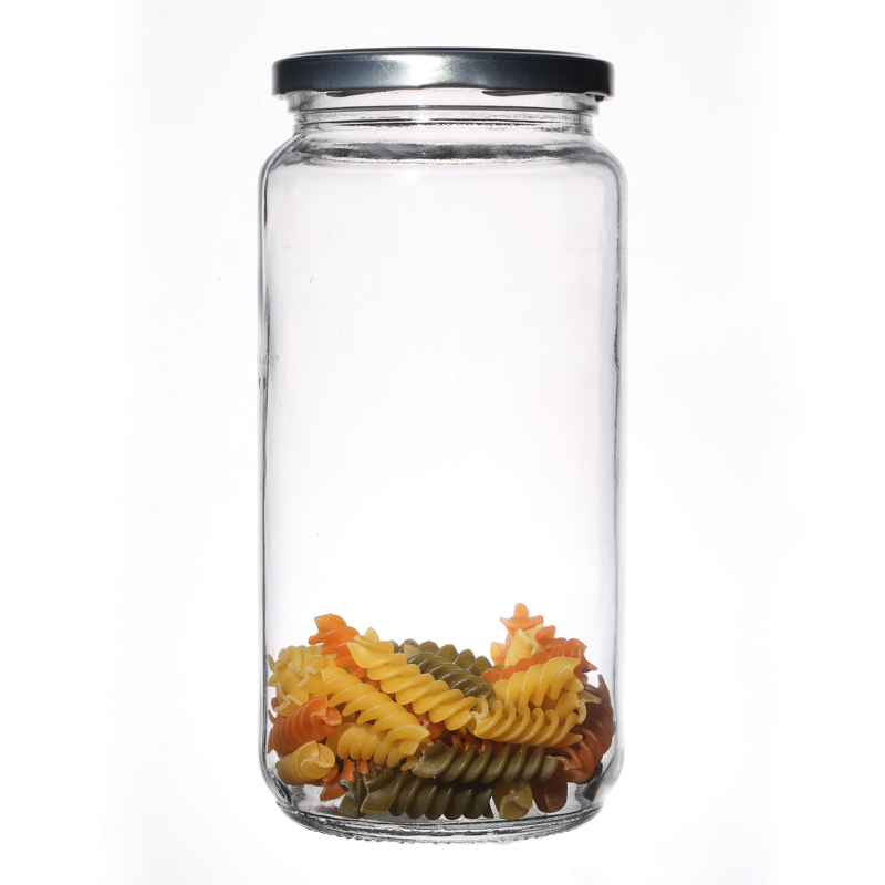 Factory Direct Sale Wholesale Various Capacity Straight Round Food Jar Glass