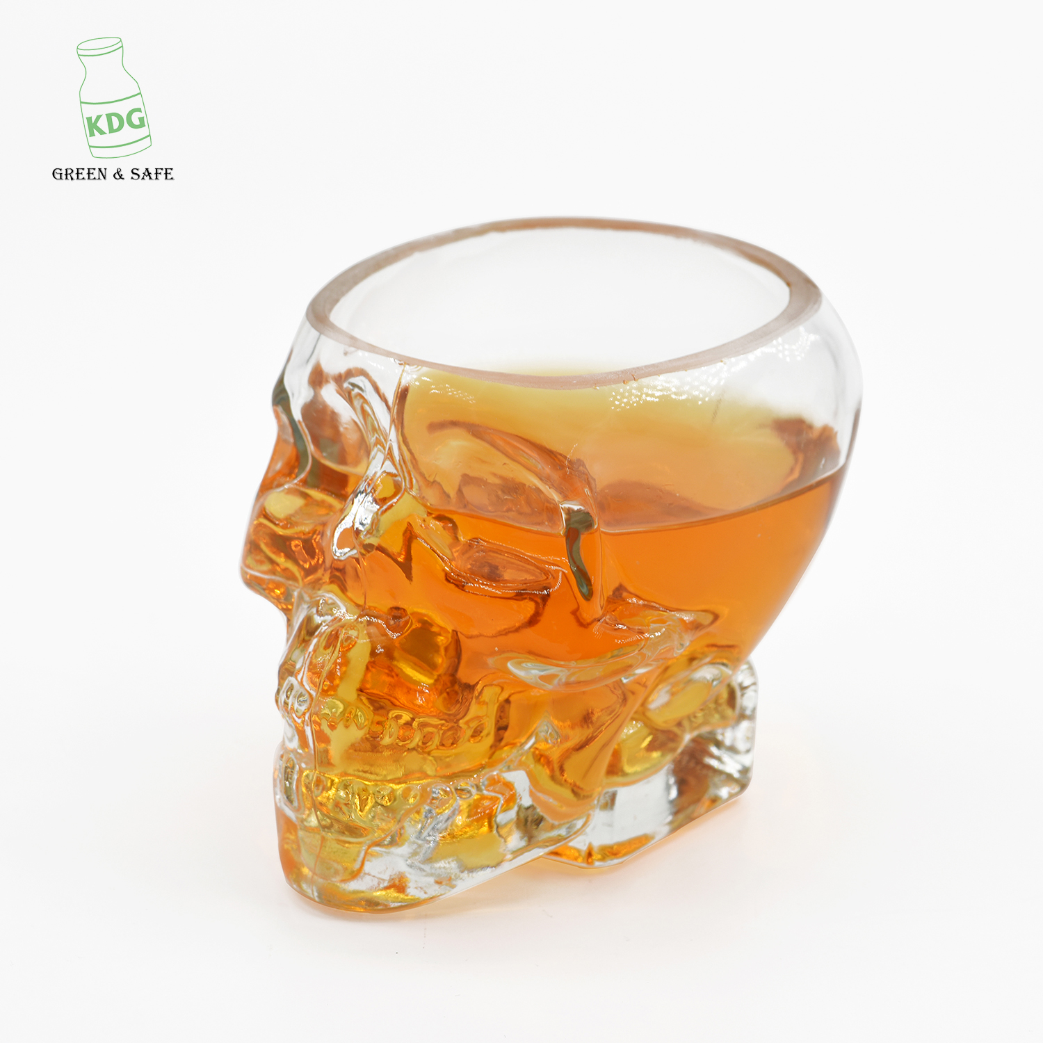 Factory Direct Sale Wine Packaging Decorative Transparent Customize Skeleton Shaped Empty Glass Jars and Bottles for Liquor