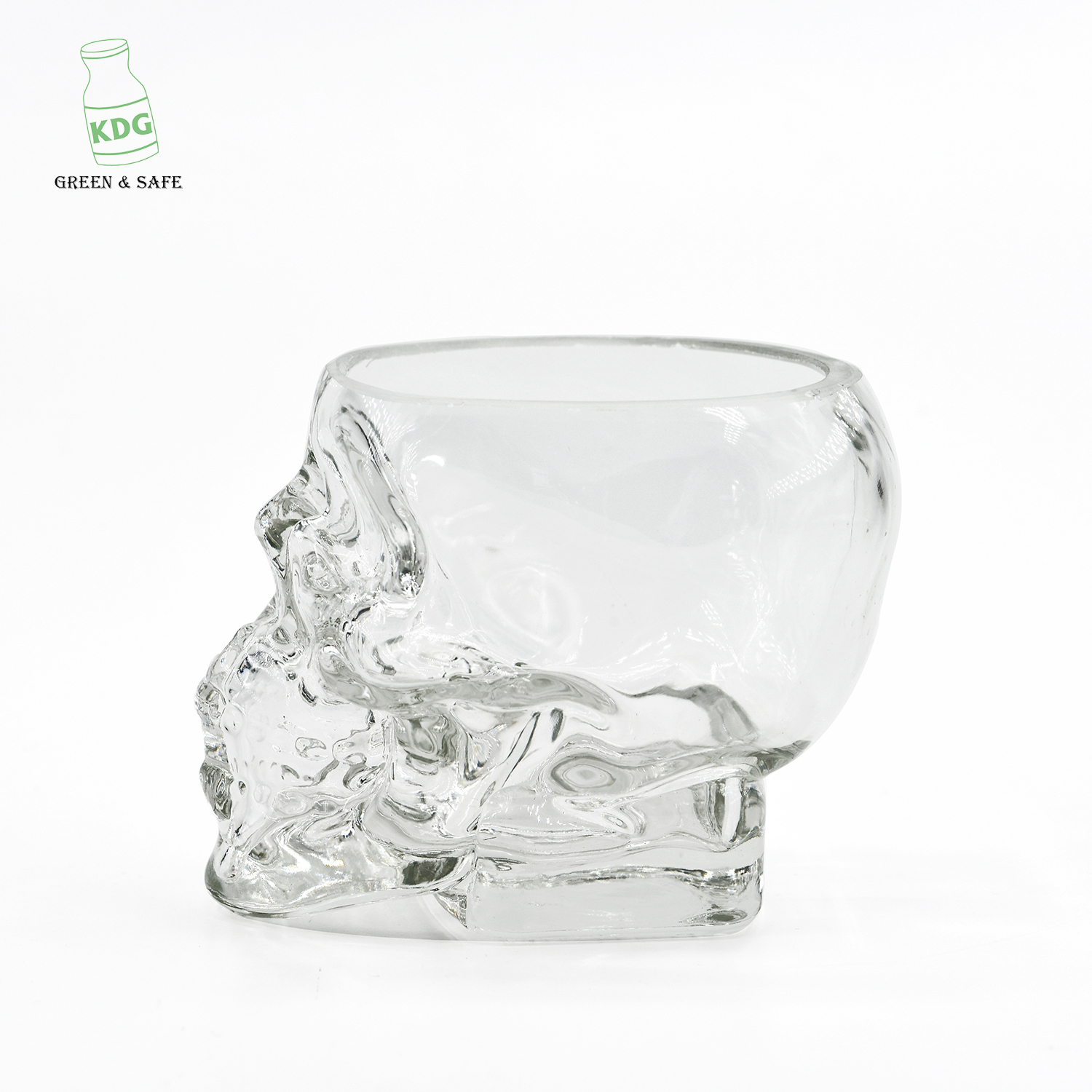Factory Direct Sale Wine Packaging Decorative Transparent Customize Skeleton Shaped Empty Glass Jars and Bottles for Liquor