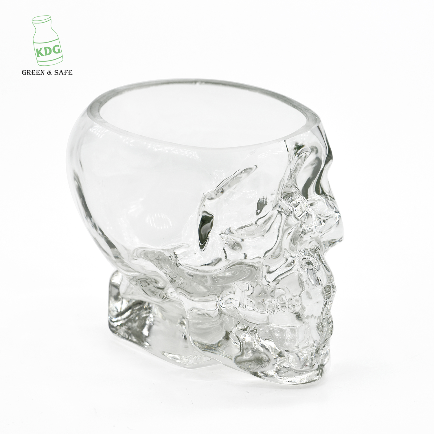 Factory Direct Sale Wine Packaging Decorative Transparent Customize Skeleton Shaped Empty Glass Jars and Bottles for Liquor