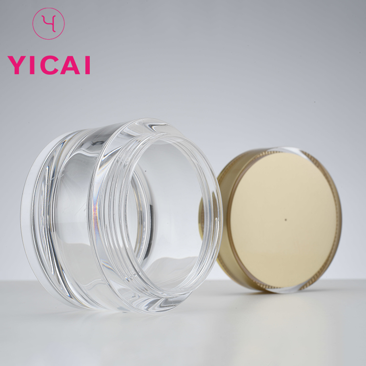 Factory Direct Sales High End Round Plastic Cosmetic Packaging PETG Jar