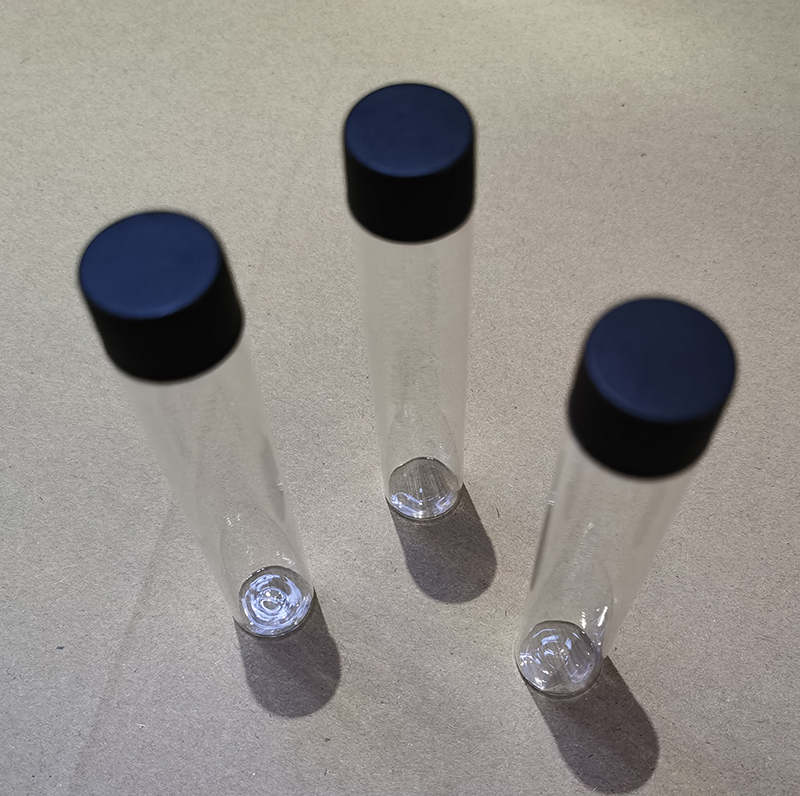 Factory Direct Screw Cap Glass Cigar Tube Flat Bottom Custom Customized Stickers Printed Preroll Glass Tube