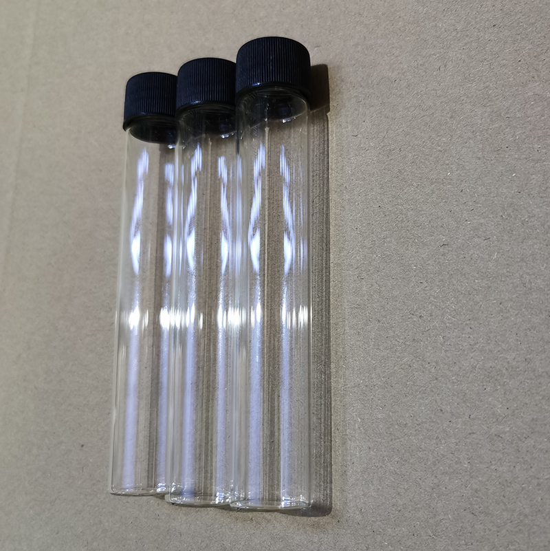 Factory Direct Screw Cap Glass Cigar Tube Flat Bottom Custom Customized Stickers Printed Preroll Glass Tube