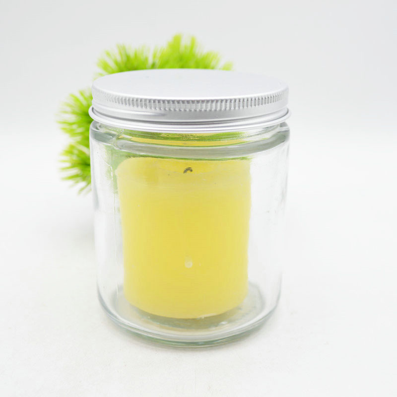 Factory Direct Selling 250ml Candle Jar Clear Candle Jar with silver lid
