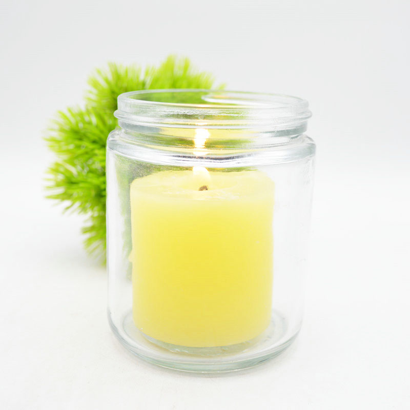 Factory Direct Selling 250ml Candle Jar Clear Candle Jar with silver lid