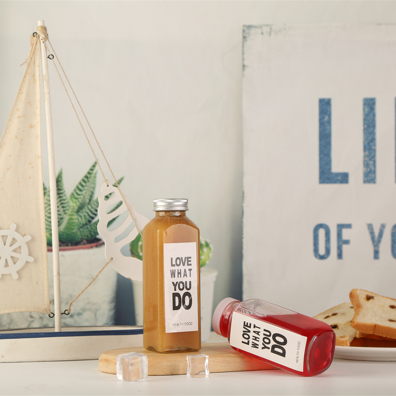 Factory Direct Supply Square 250Ml Smoothie Glass Bottle Packaging Beverage Juice Bottle Glass