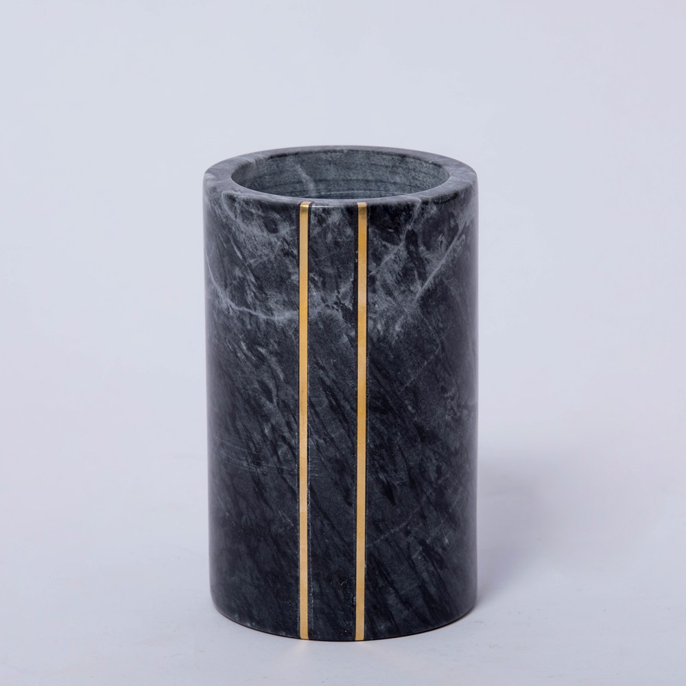 Factory Direct Wholesale Custom White Storage Pot Makeup Brush Storage Jar Marble Pen Container Home Decoration