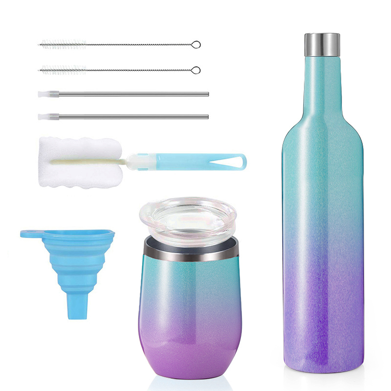 Factory Directly 25oz best seller promotional gift 750ml wine bottle and 12oz wine tumbler cups