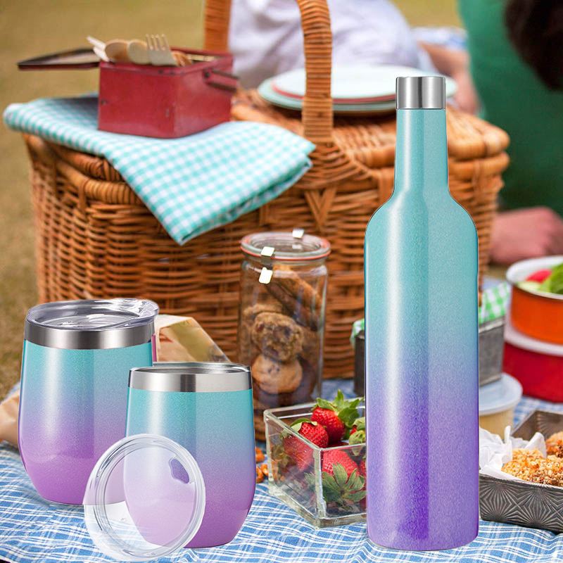 Factory Directly 25oz best seller promotional gift 750ml wine bottle and 12oz wine tumbler cups