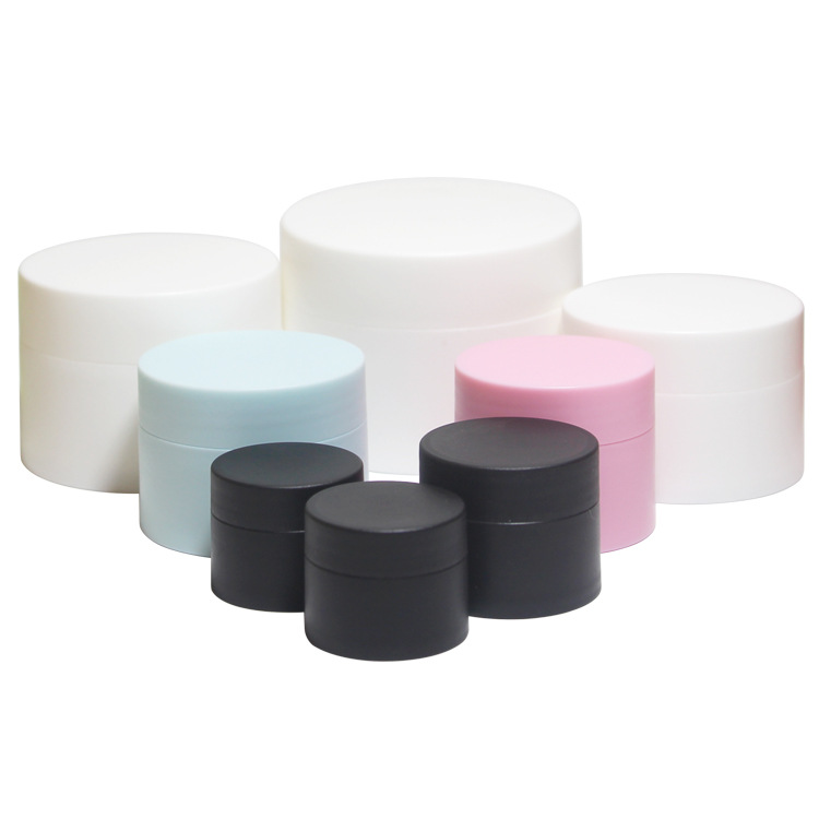 Factory Directly Offer Round Plastic Pp Container Empty Colorful Double Wall Jar