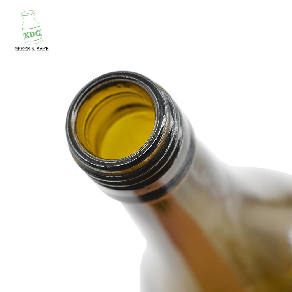 Factory Directly Sale Screw Finish 750ml amber red wine bottle glass for sale