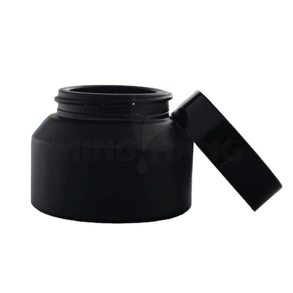 Factory Directly Supply foundation glass cosmetic cream jar with aluminum gold silver lid