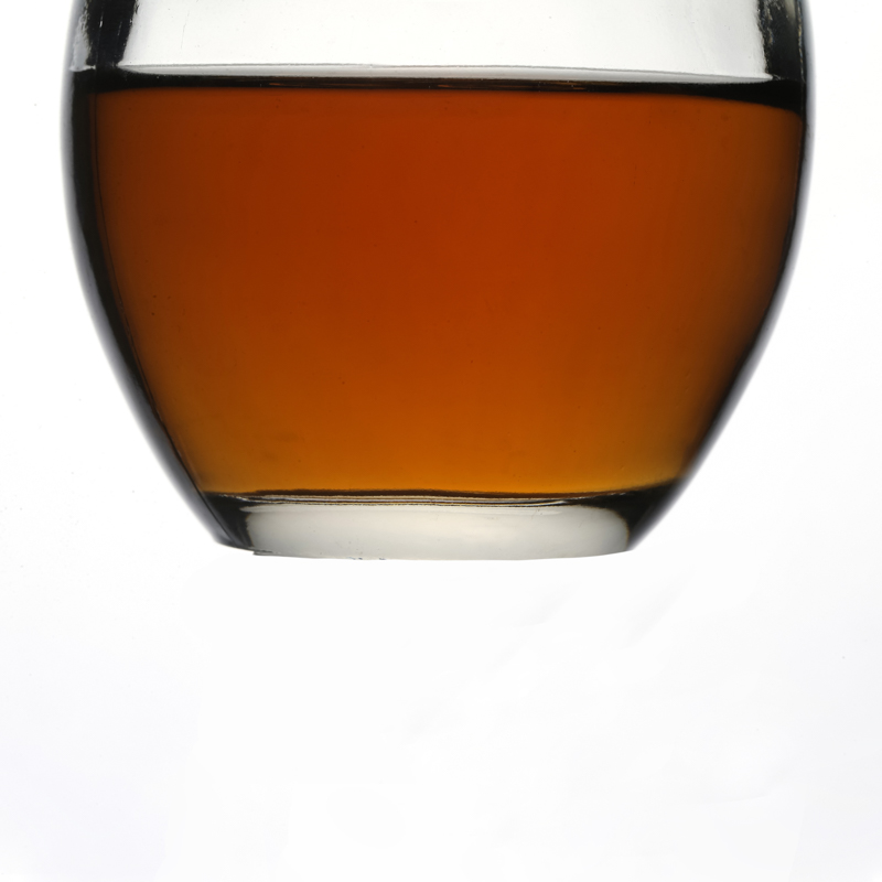 Factory Direst Sale High Quality Flint Round Cork Customize 500ml Glass Liquor Bottle