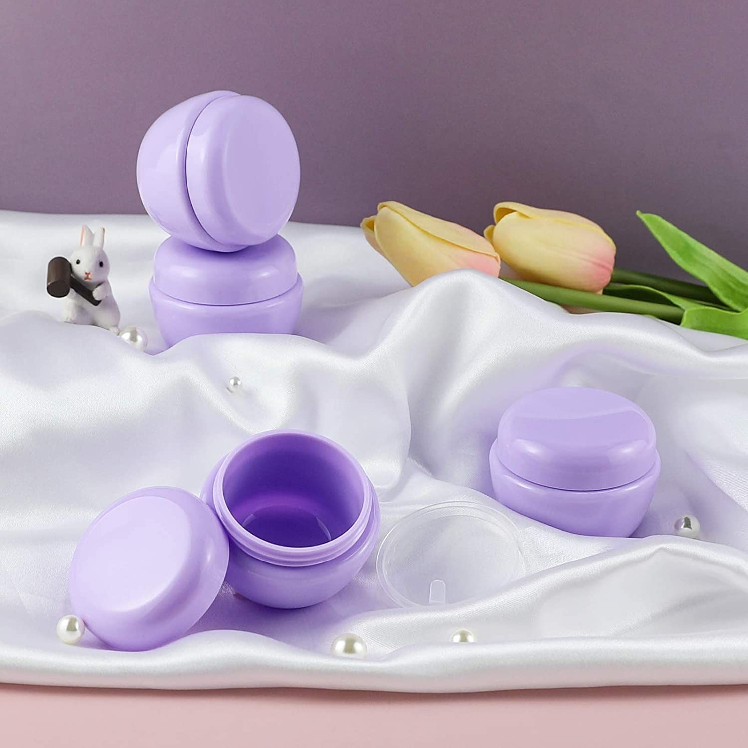 Factory Drop Shipping Purple Bottle Cosmetic Containers for Lip Scrub Container for Plastic