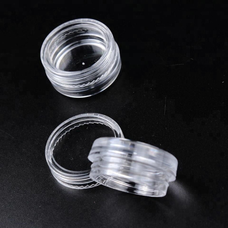 Factory Empty Cosmetic Plastic Loose Powder Jar Empty Container Plastic Clear Jars For Nails Decoration Tools