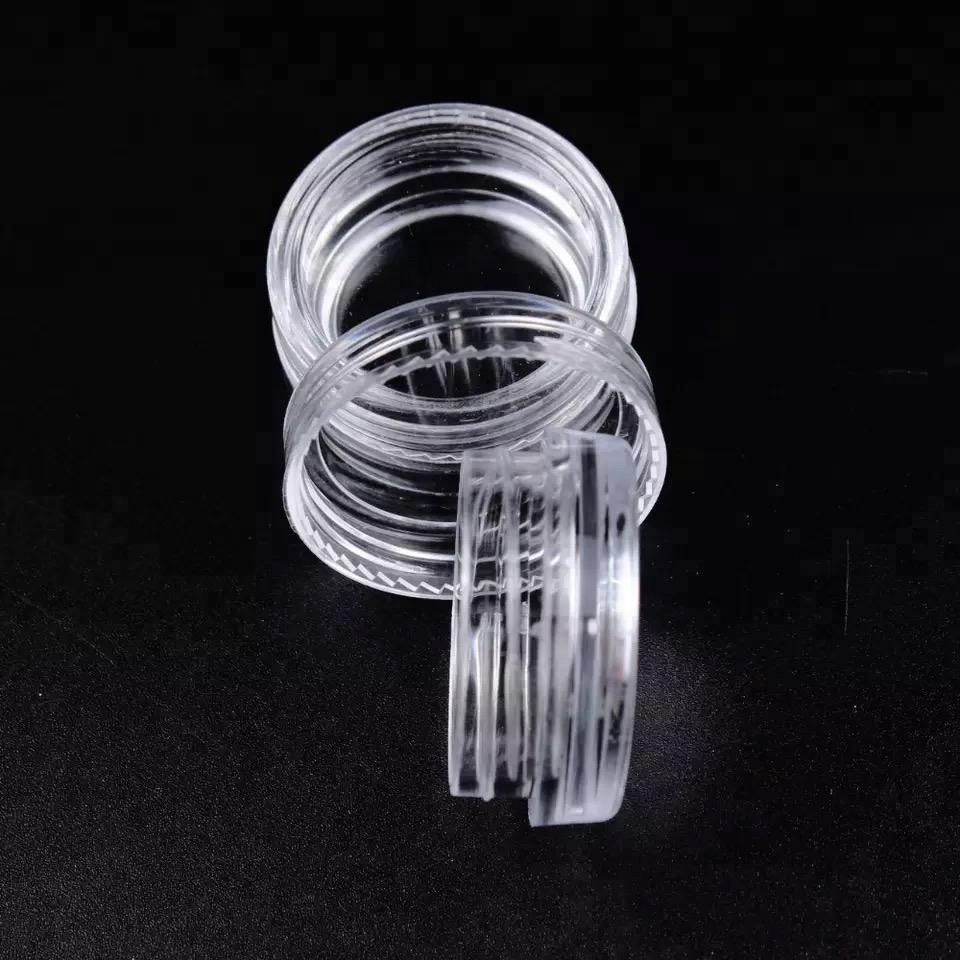 Factory Empty Cosmetic Plastic Loose Powder Jar Empty Container Plastic Clear Jars For Nails Decoration Tools
