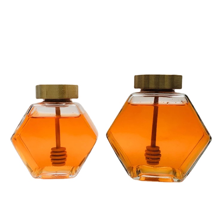 Factory Empty Food Storage Glass Jars glass jars bottles for honey with lid