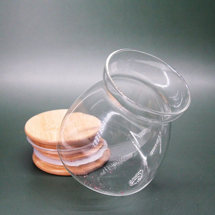Factory Glass Jar 350Ml Jars Glass Storage Glass Storage Jar With Cork Lid