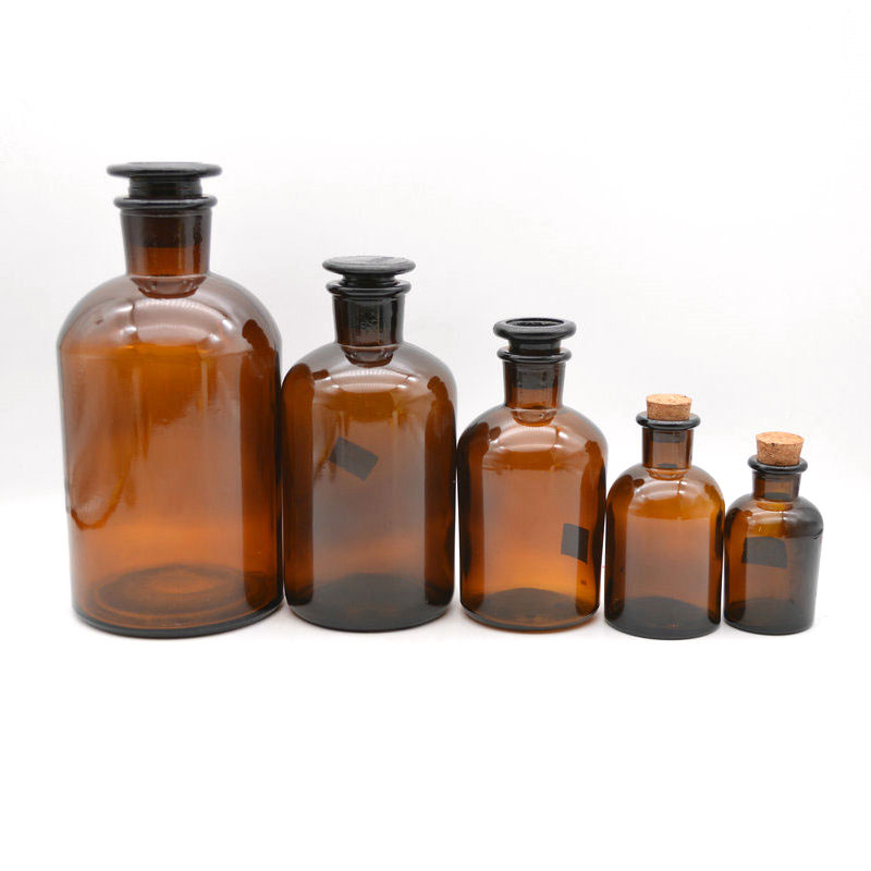 Factory Hot Sale Laboratory amber glass reagent bottle vial For 60ml/125ml/250ml/500ml/1000ml