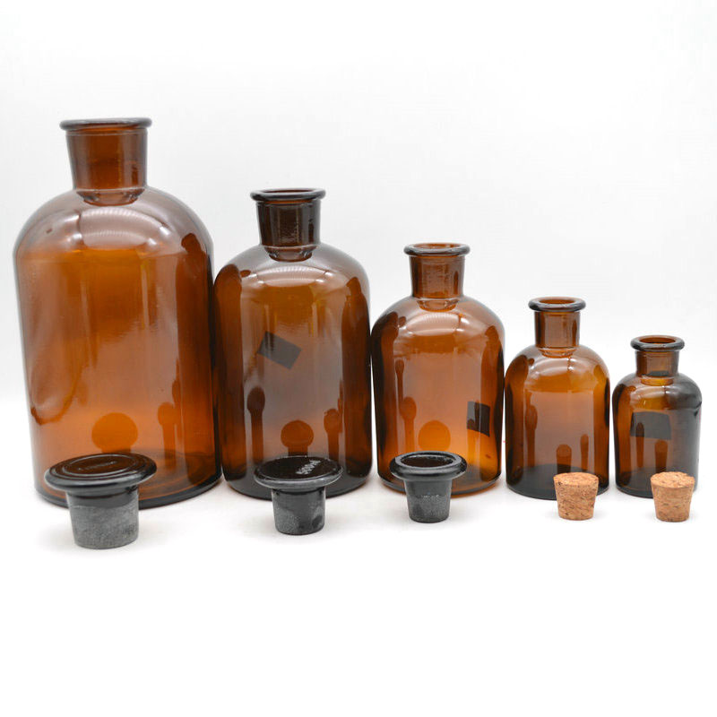 Factory Hot Sale Laboratory amber glass reagent bottle vial For 60ml/125ml/250ml/500ml/1000ml