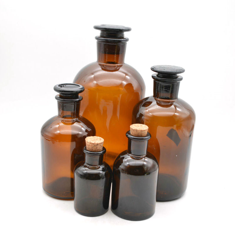 Factory Hot Sale Laboratory amber glass reagent bottle vial For 60ml/125ml/250ml/500ml/1000ml