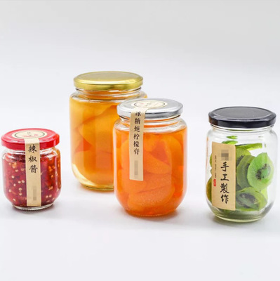 Factory Made Jam Jars Wholesale Glass Pickle Bottle Round Chili Sauce Jar Bottle With Lid
