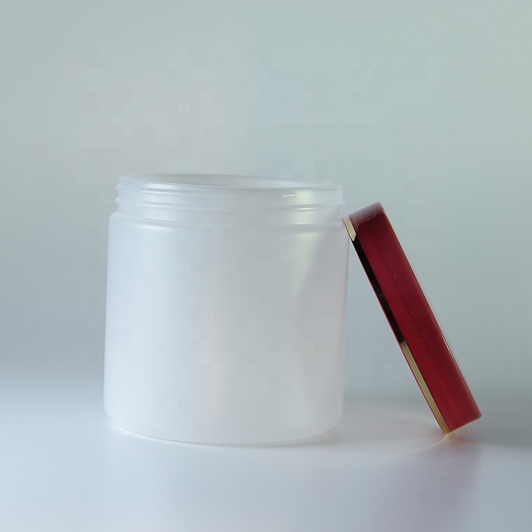 Factory Made hdpe Jars eco matte black 4oz plastic cream jar screw cap body cream container jar