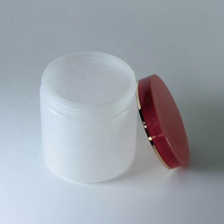 Factory Made hdpe Jars eco matte black 4oz plastic cream jar screw cap body cream container jar